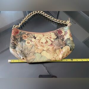 Floral Italian Made Leather Purse